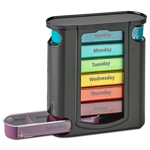 Stackable Daily Pill Organizer - Weekly Medication Reminder