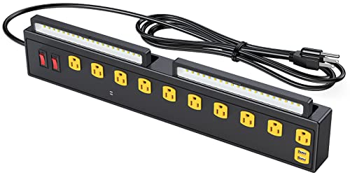 LED Workbench Power Strip with Surge Protector