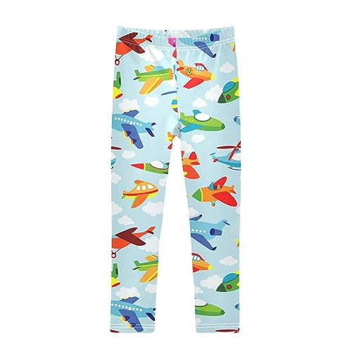 Cartoon Airplane Leggings for Girls
