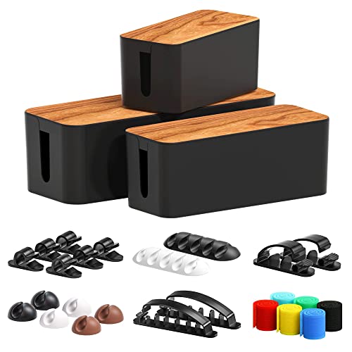 Wooden Style Cable Organizer Box