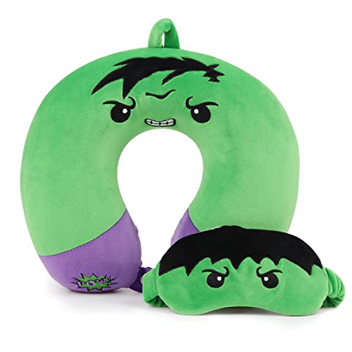 Cozy Superhero Travel Pillow for Kids & Adults with Washable Cover