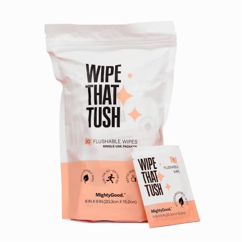 MightyGood Flushable Wet Wipes - On-The-Go Travel Pack