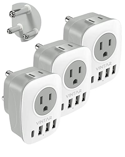 South Africa Power Adapter with 6-in-1 Plug and USB Ports