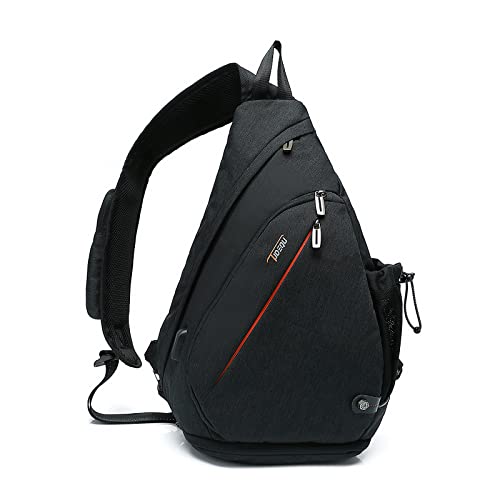 TUDEQU Sling Bag Crossbody Backpack with USB Charging Port
