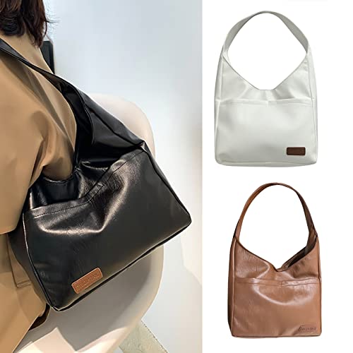Trendy Soft Leather Casual Tote Bag - Multi Functional Messenger Bag