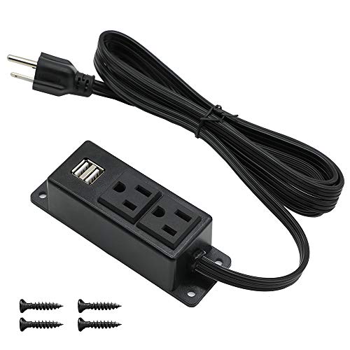 Wall Mounted Power Strip with USB Ports