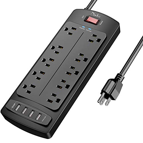 Nuetsa Surge Protector Power Strip with USB Ports