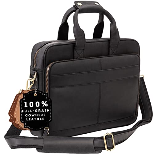 Luxorro Leather Laptop Bag for Men