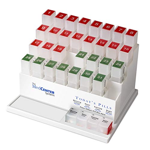 Monthly Pill Organizer with 31 Pill Boxes