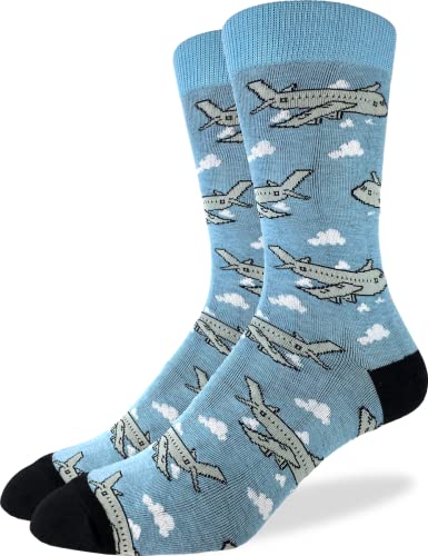 Men's Jumbo Jet Airplane Pilot Socks