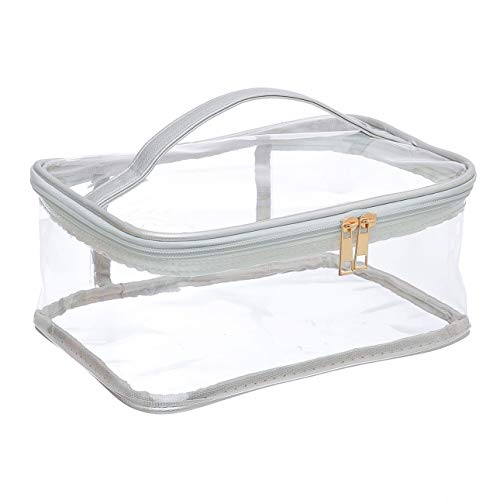 Spacious and Stylish Transparent Cosmetic Bag for Travel and Home