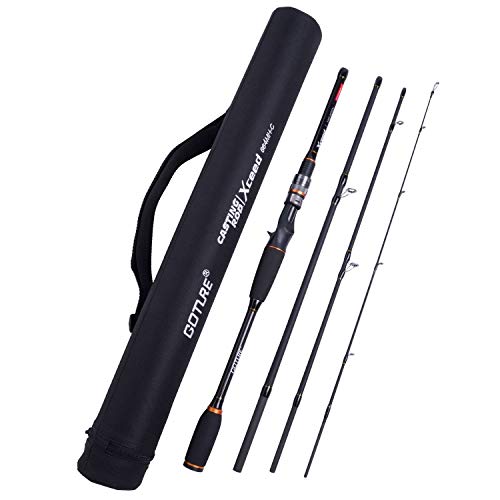 Portable 4 Piece Travel Spinning Fishing Rods