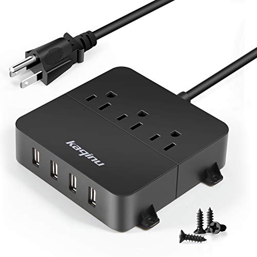 Wall Mountable Power Strip with USB Ports