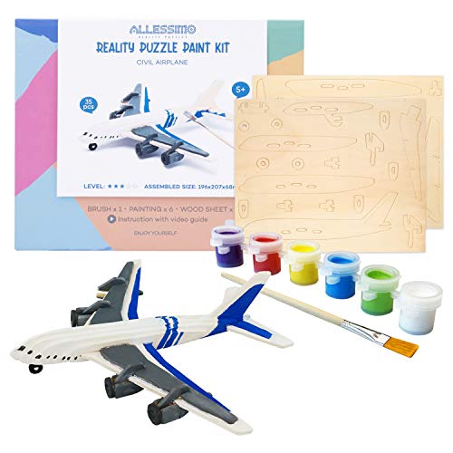 Allessimo 3D Paint Puzzle Craft Kit for Kids