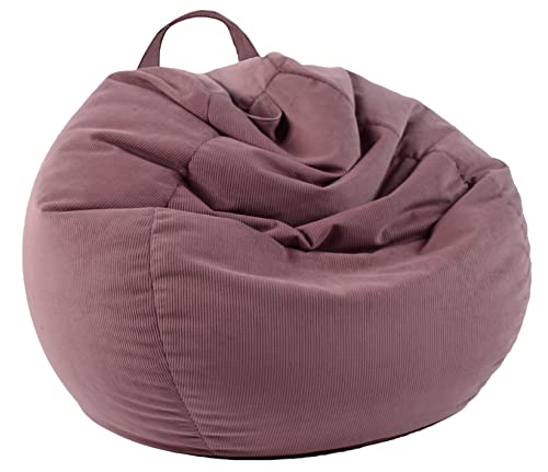 Soft Premium Corduroy Stuffed Animal Storage Bean Bag Chair Cover