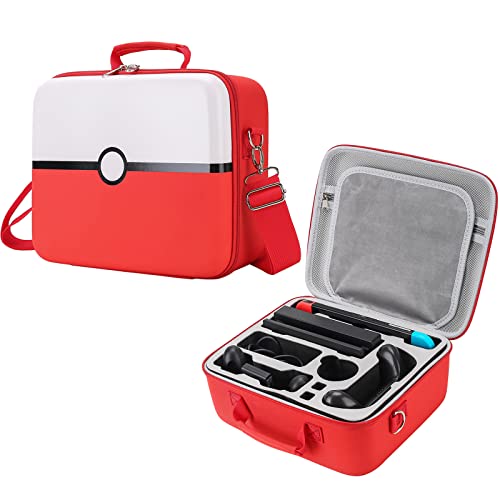 Red & White Carrying Case for Nintendo Switch/Switch OLED