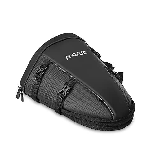 MOSISO Motorcycle Tail Bag - Waterproof Polyester Storage Saddle Bag