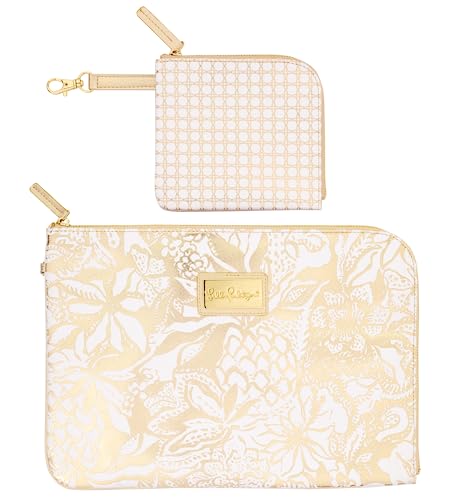 Cute Laptop Case for Women, Safari Sangria Gold