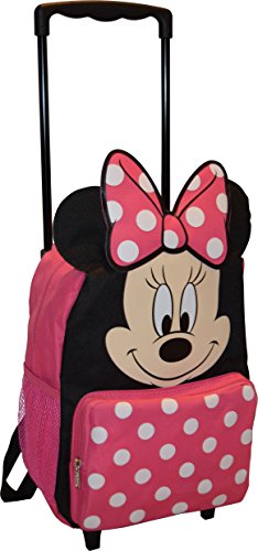 Cute Minnie Mouse Rolling Backpack for Young Travelers