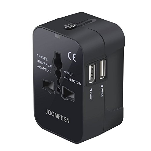 JOOMFEEN Universal Travel Adapter with Dual USB Ports