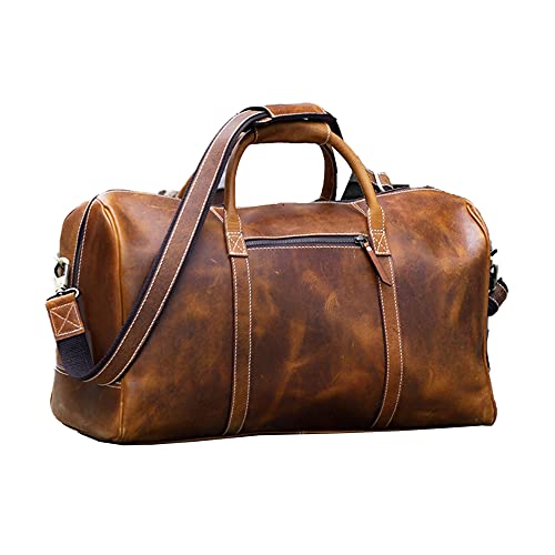 KomalC Leather Duffel Bag