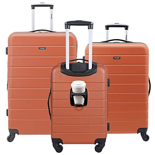 Wrangler Smart Luggage Set with Cup Holder