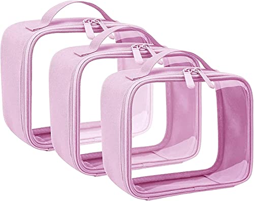 ANRUI TSA Approved Toiletry Bag - Pink 3 Pack