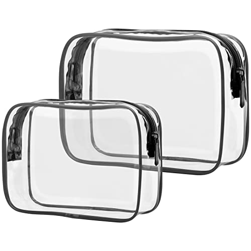 Clear Toiletry Bag 2 Pack TSA Approved