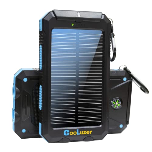 Solar Power Bank with 36800mAh Capacity, Fast Charging, and Waterproof Design