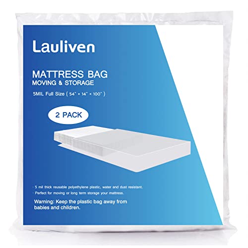 Lauliven Full Size Mattress Bag - 5 Mil Heavy Duty