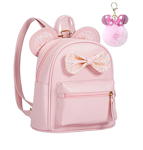 Sunwel Cutest Cartoon Sequin Bow Mouse Ears Bag (Pink)
