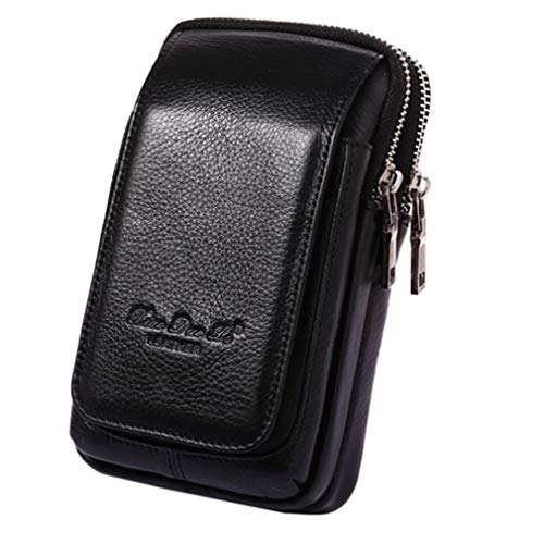 Leather Waist Pack Phone Belt Bag for Men