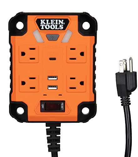 Klein Tools Magnetic Power Strip with Surge Protector