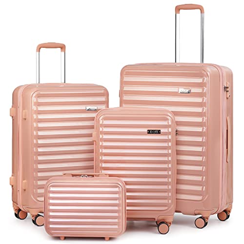 Coolife Luggage Suitcase 4 Piece Set