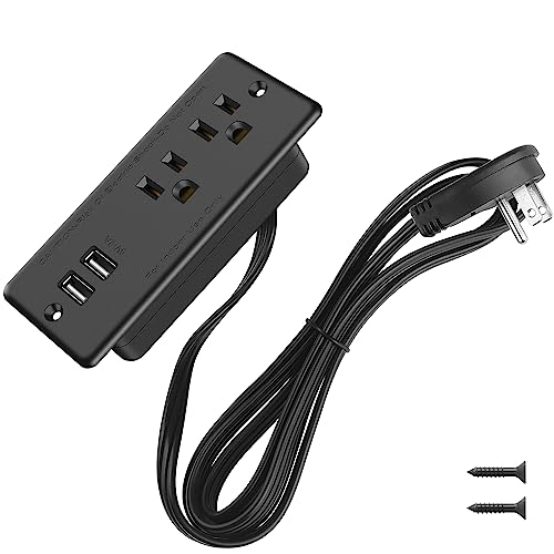 Recessed Power Strip Flat Plug with USB