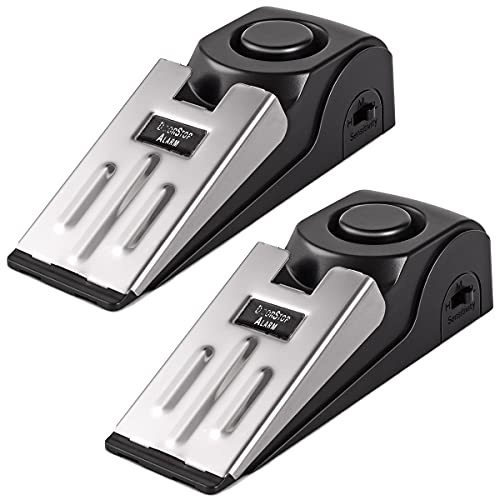 Portable Door Stop Alarm with 120DB Siren - 2 Pack