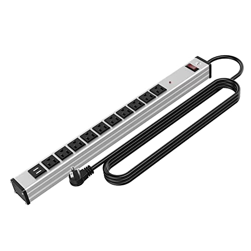 Oviitech 10 Outlet Power Strip with USB Ports