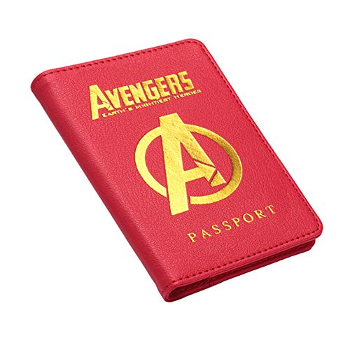 Roffatide Anime Akatsuki Red Cloud Passport Cover for Men Faux Leather  Passport Holder Slim Bi-fold Passport Case Black 