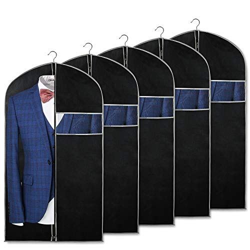 40" Suit Covers Bags for Hanging Clothes (Set of 5)