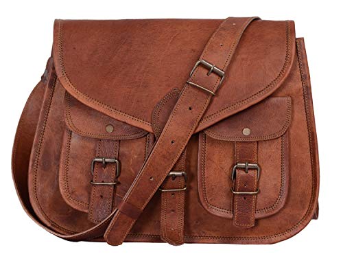 KPL 14 Inch Leather Crossbody Bag: Stylish and Practical Travel Companion