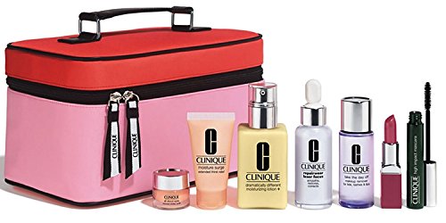 Luxurious Clinique Gift Set with 8 Pcs in a Makeup Case Bag