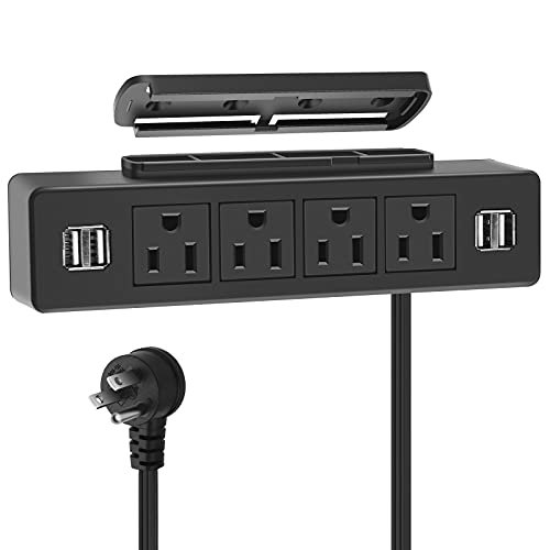 Adhesive Wall Mount Power Strip with USB
