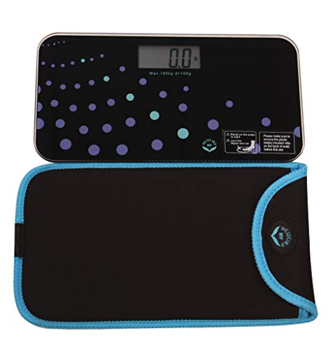NewlineNY Trendy Wave Mini Bathroom Scale + Travel Slip Case