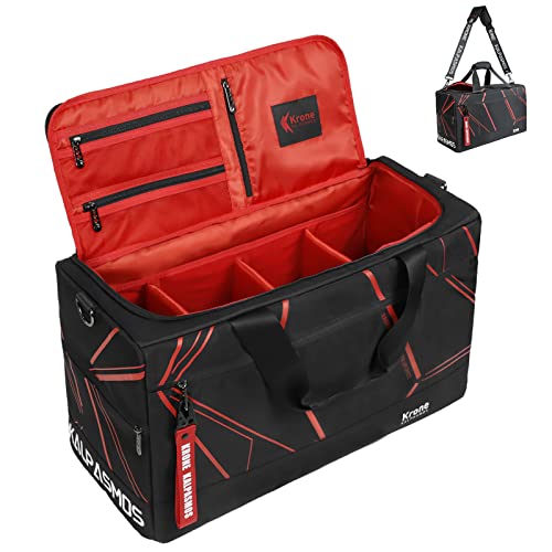 Sneaker Bag, Travel Duffel Bag with Dividers - Future Line Red