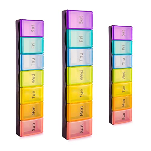 [3 Pack] XL Pill Organizer