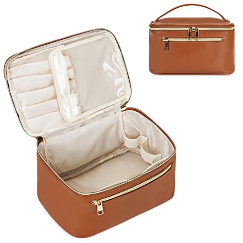 Makeup Bag, Travel Make-Up Organizer in Eco Vegan Leather