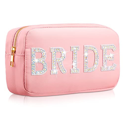 Bride Makeup Bag Travel Toiletry - Rose Gold