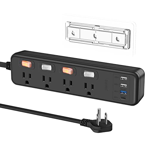 JUNNUJ Power Strip with Individual Switches