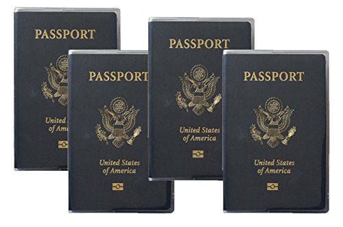 Heavy Duty Clear Vinyl Passport Cover Holder Travel Set