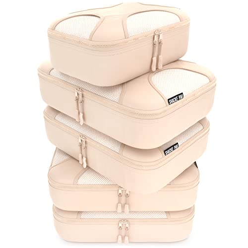 Shacke Pak - 5 Set Packing Cubes - Medium/Small - Cream
